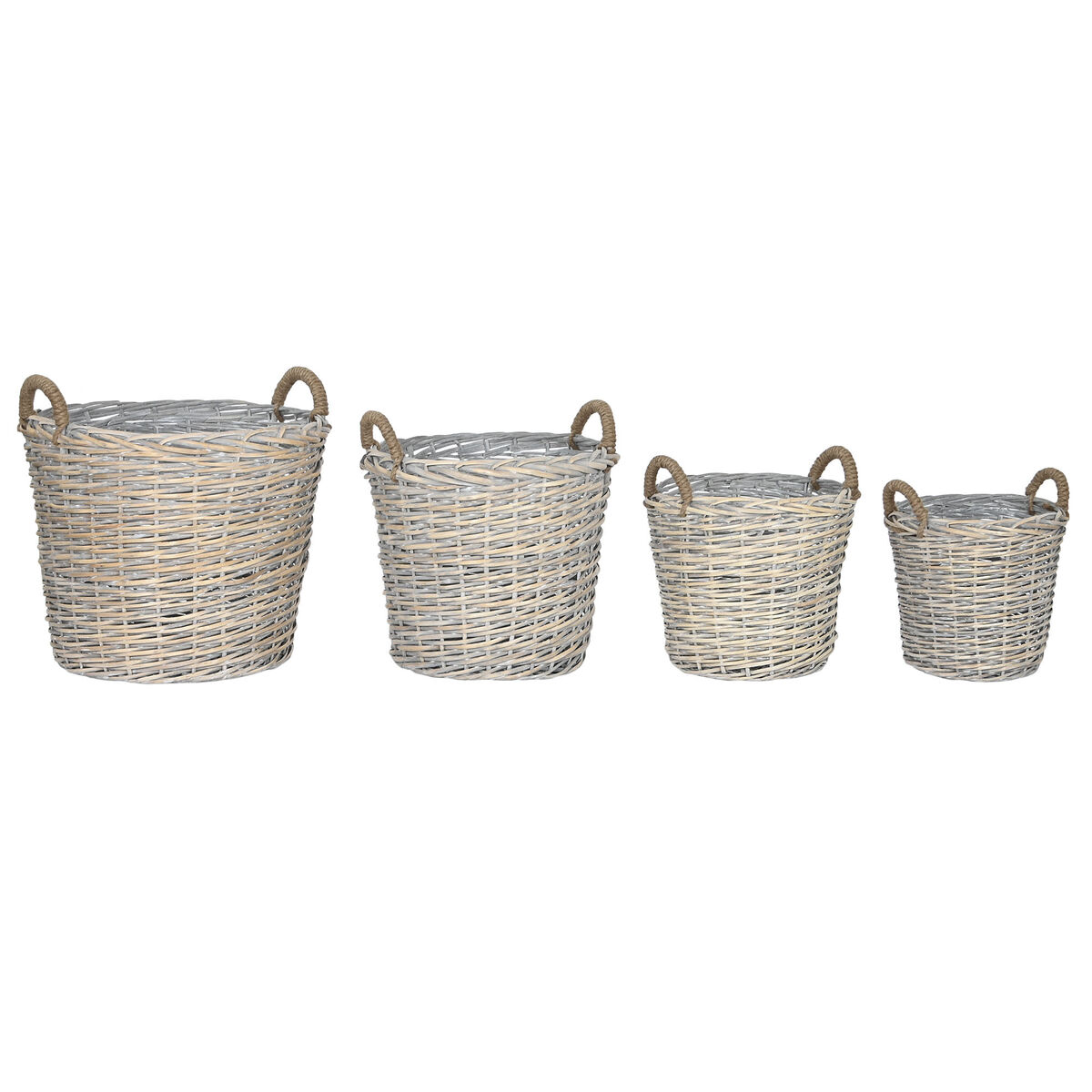 imagem de Suporte para Lenha Home ESPRIT vime Corda 55 x 58 x 57 cm2