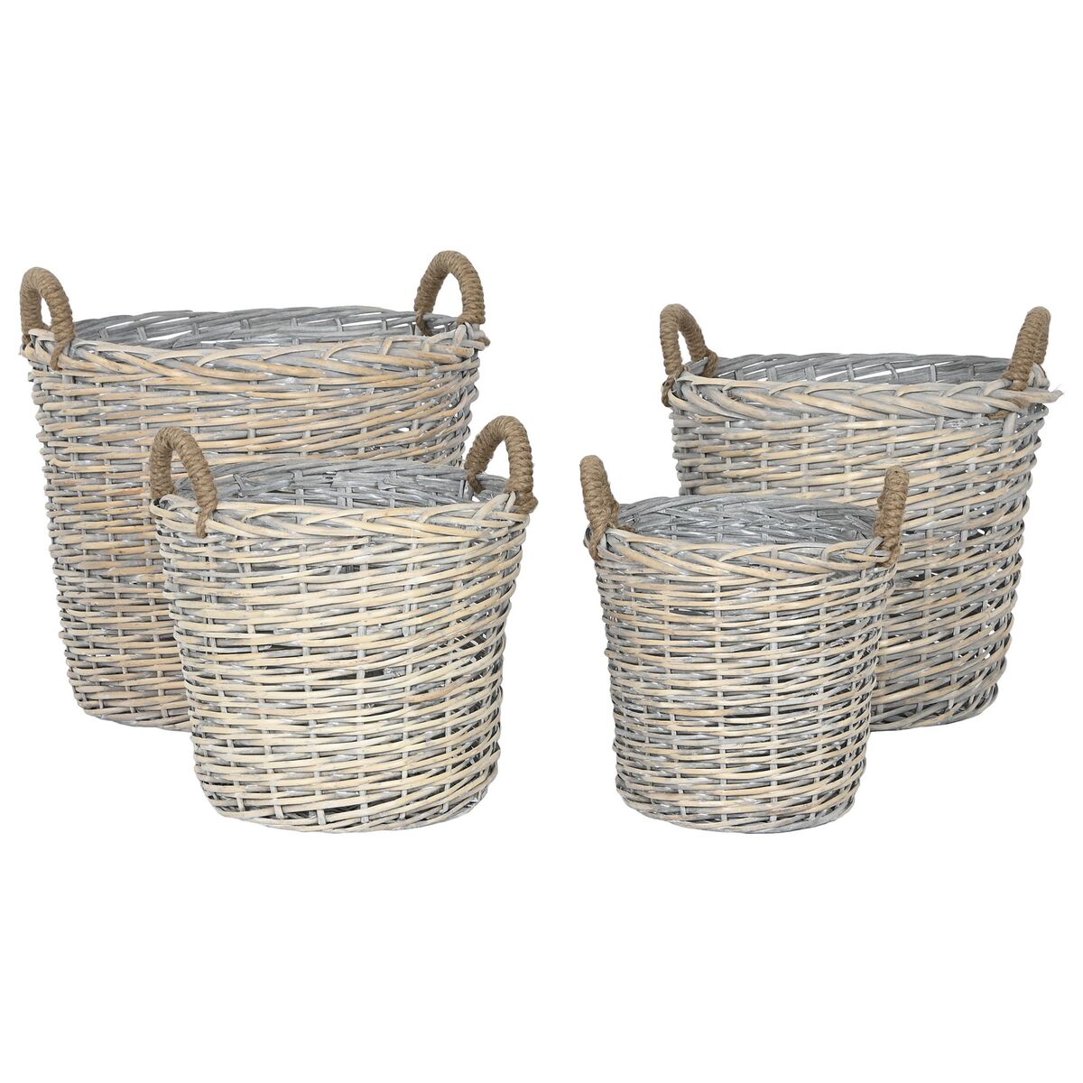 imagem de Suporte para Lenha Home ESPRIT vime Corda 55 x 58 x 57 cm3