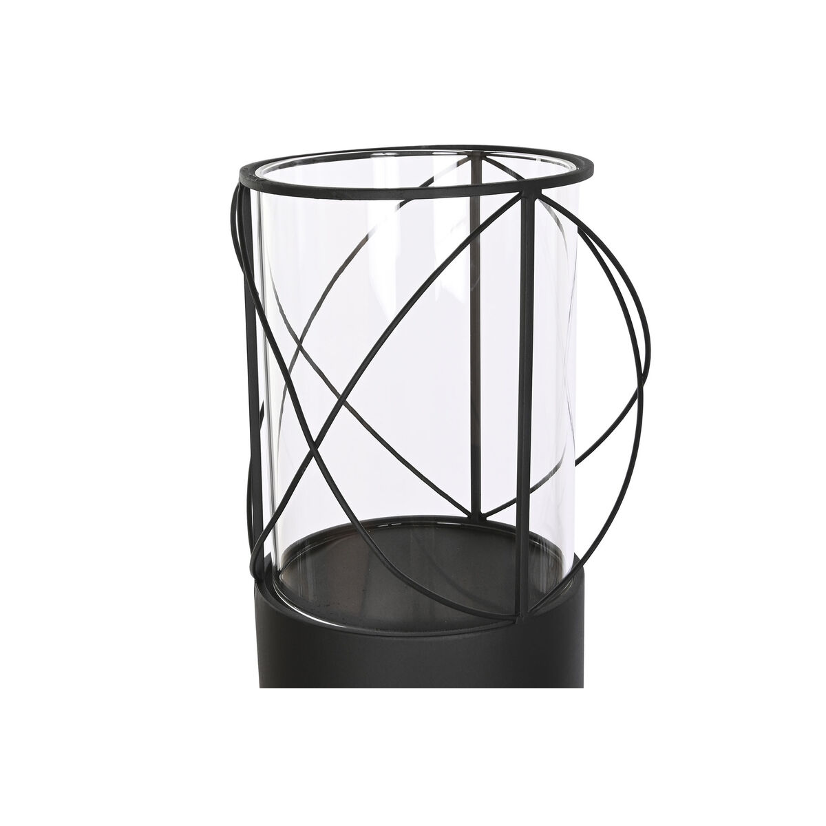 imagem de Conjunto de Castiçais Home ESPRIT Preto Metal Cristal 27 x 27 x 125 cm (2 Unidades)2