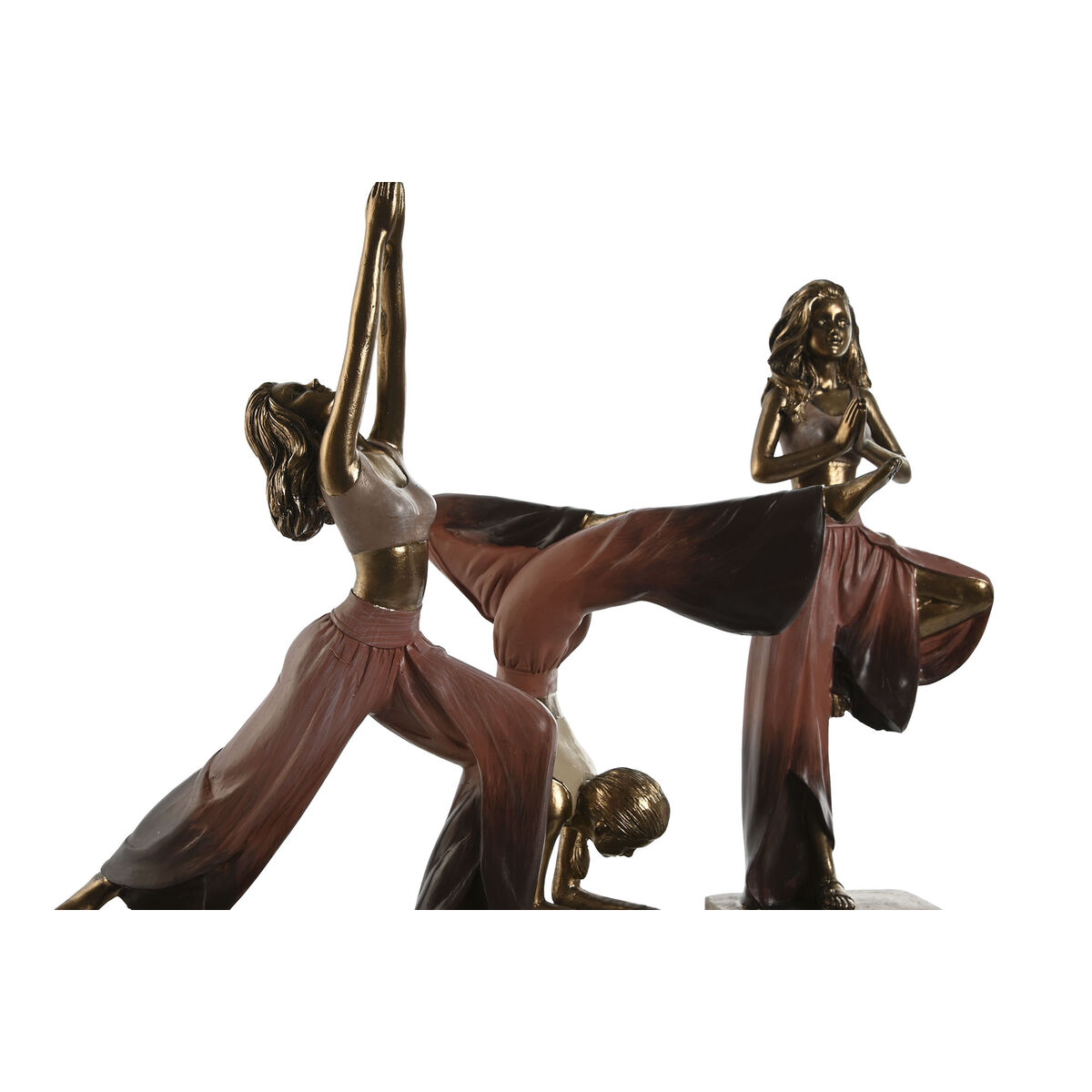 imagem de Figura Decorativa Home ESPRIT Cor de Rosa Dourado Yoga Scandi 19 x 6 x 26 cm (3 Unidades)3