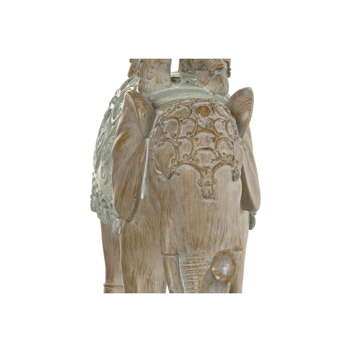 imagem de Figura Decorativa Home ESPRIT Branco Elefante Colonial 24,5 x 9,5 x 35 cm2