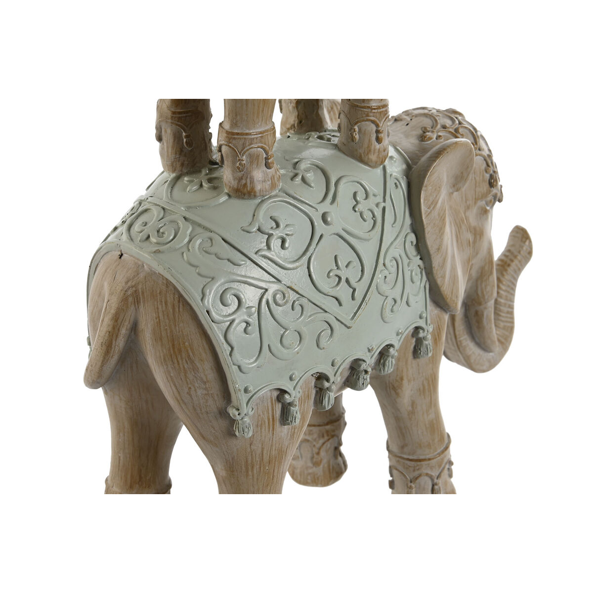 imagem de Figura Decorativa Home ESPRIT Branco Elefante Colonial 24,5 x 9,5 x 35 cm3