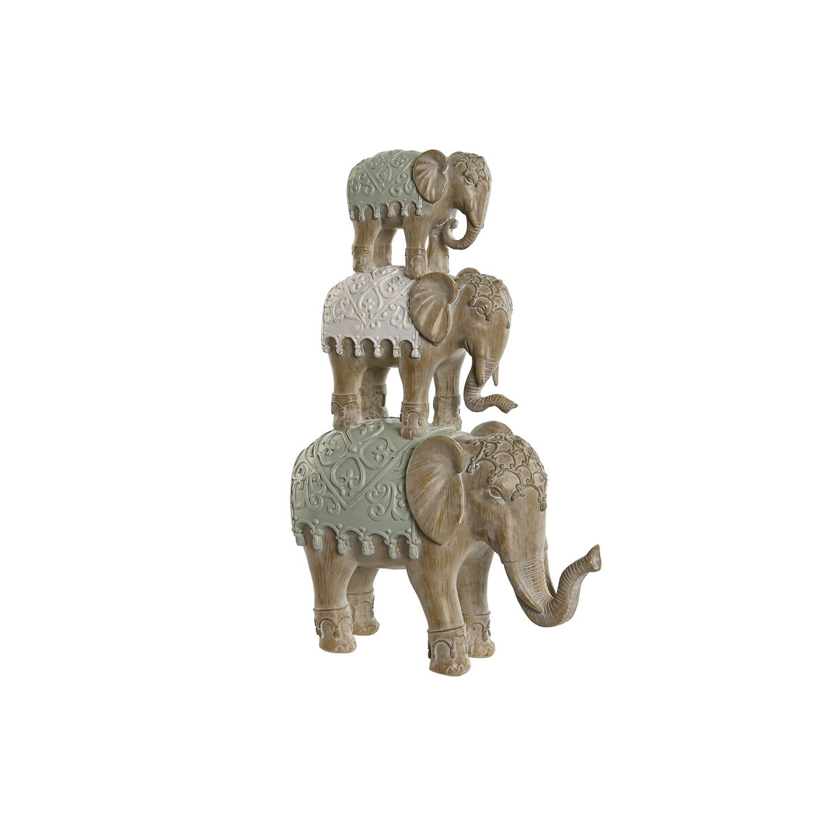 Home Esprit - Figura Decorativa Home ESPRIT Branco Elefante Colonial 24,5 x 9,5 x 35 cm