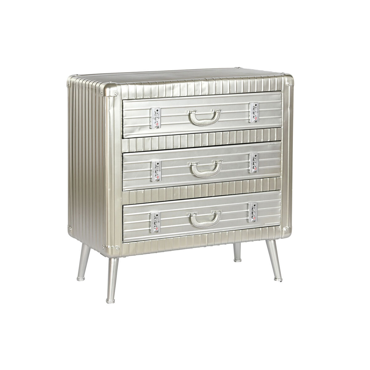 Home Esprit - Cómoda Home ESPRIT Prateado Metal Madeira MDF Vintage 80 x 39 x 82 cm