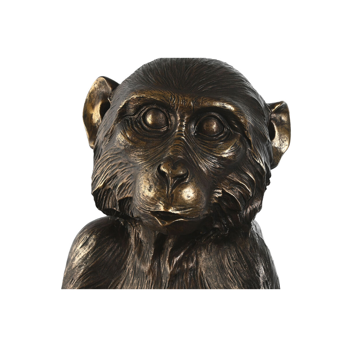 imagem de Figura Decorativa Home ESPRIT Dourado Catanho escuro Macaco 40 x 37 x 50 cm2