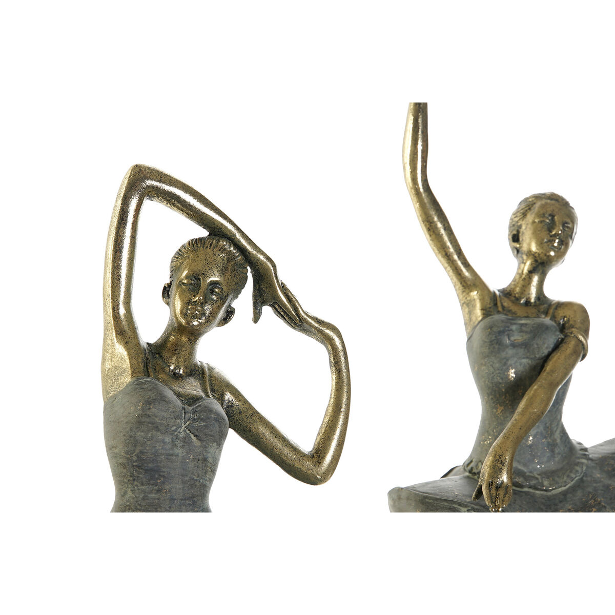 imagem de Figura Decorativa Home ESPRIT Cinzento Dourado Bailarina Ballet 15 x 10 x 43 cm (3 Unidades)2