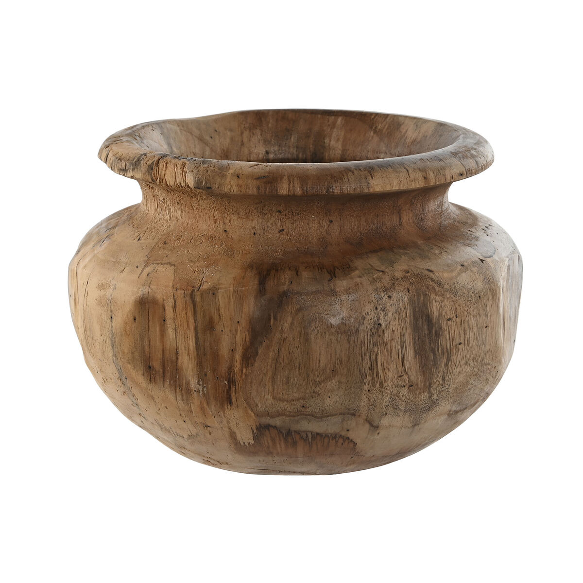 Home Esprit - Vaso Home ESPRIT Natural Catanho escuro Teca 30 x 30 x 20 cm