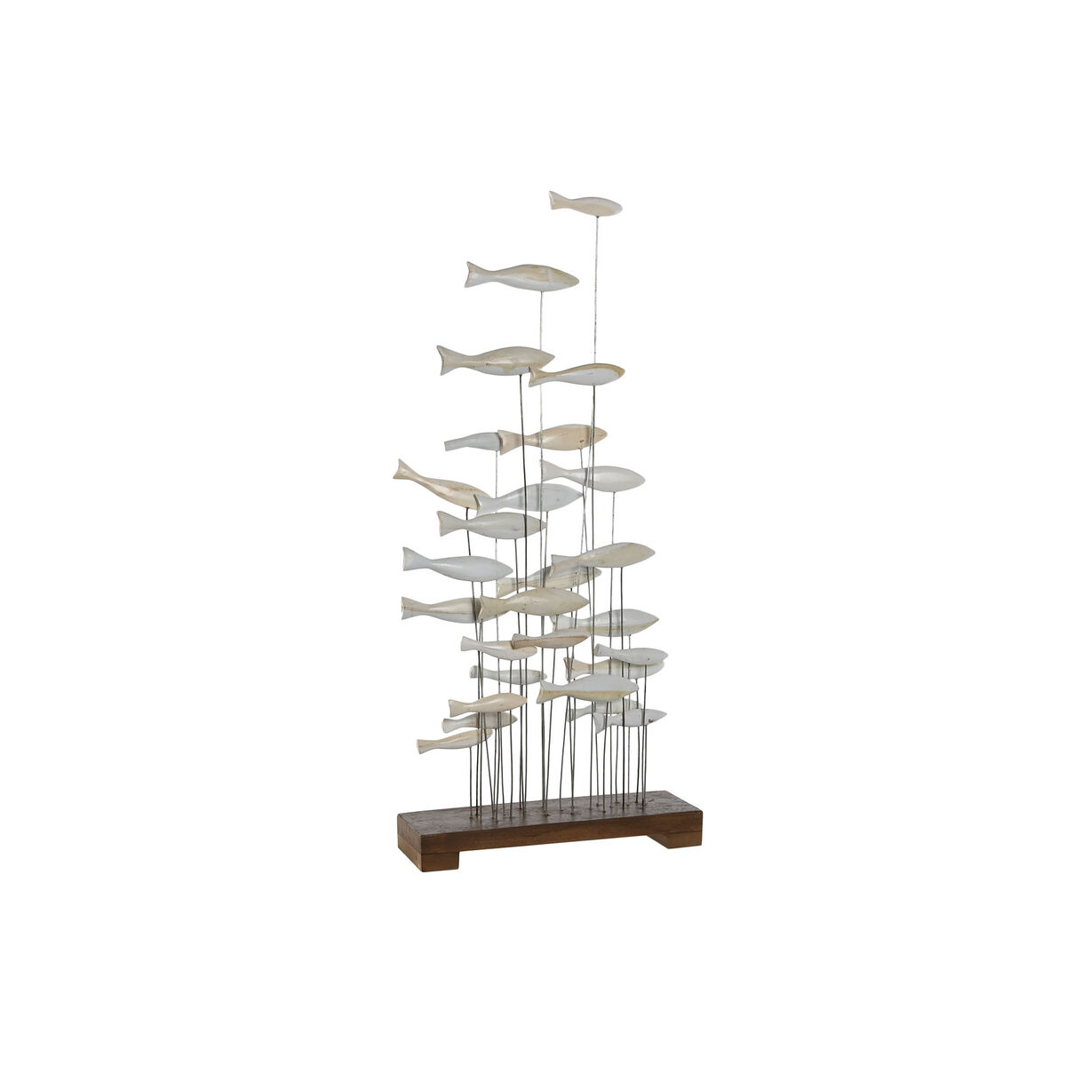 imagem de Figura Decorativa Home ESPRIT Branco Castanho Espirais 45 x 15 x 100 cm1