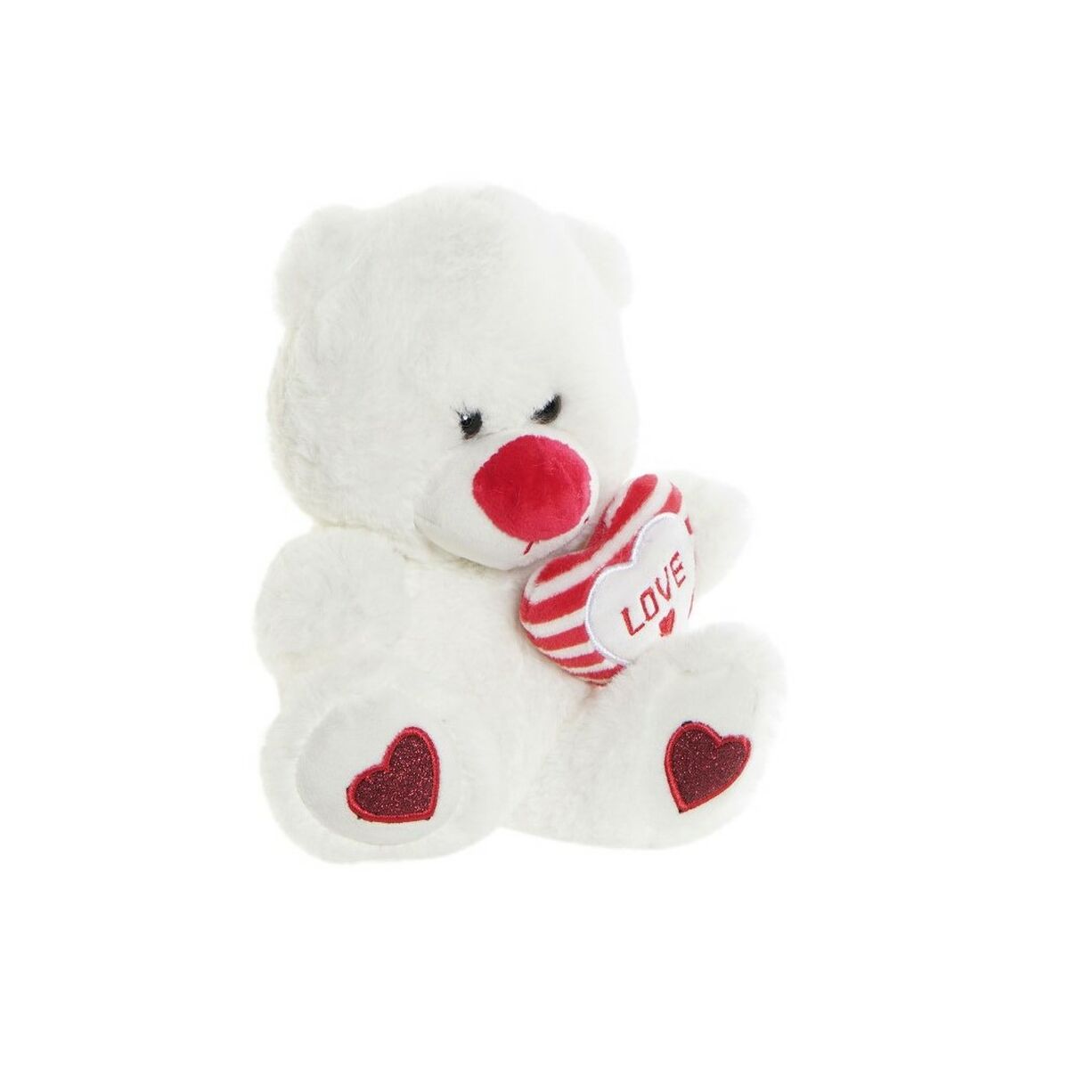 DKD Home Decor - Peluche DKD Home Decor Branco Vermelho Plástico Infantil 17,5 x 15 x 20 cm